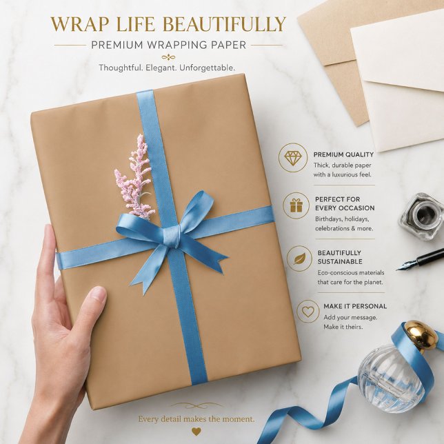 Personalised Peach Tan Wrapping Paper (Creator Uploaded)