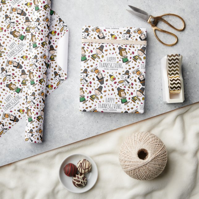 Personalised Peanuts | Happy Thanksgiving Wrapping Paper (Crafts)
