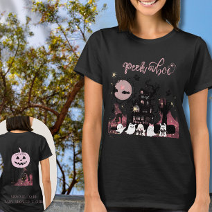 Personalised "Peek a Boo" Mummy-to-Be Halloween  T-Shirt