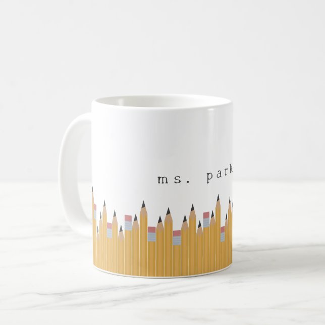 Personalised Pencils Coffee Mug (Front Left)