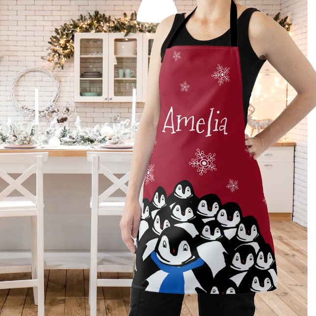 Personalised Penguin Family Apron (Creator Uploaded)