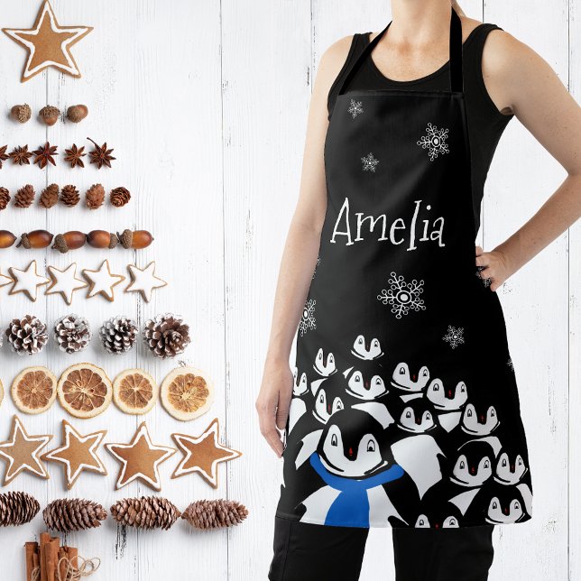 Personalised Penguin Family Apron (Creator Uploaded)