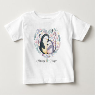 Personalised Penguin Love Baby T-shirt