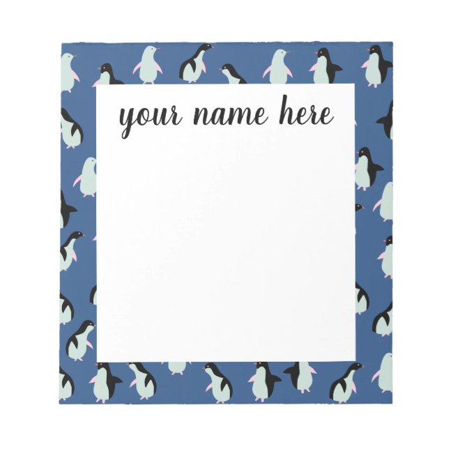 Personalised Penguin Notepad (Front)