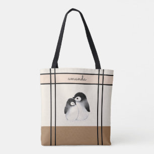 Personalised Penguin Tote Bag