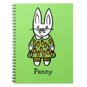 Personalised Penny the Rabbit Spiral Notebook