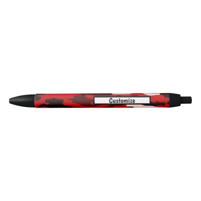 Personalised Pens - Camouflage Red (Front)