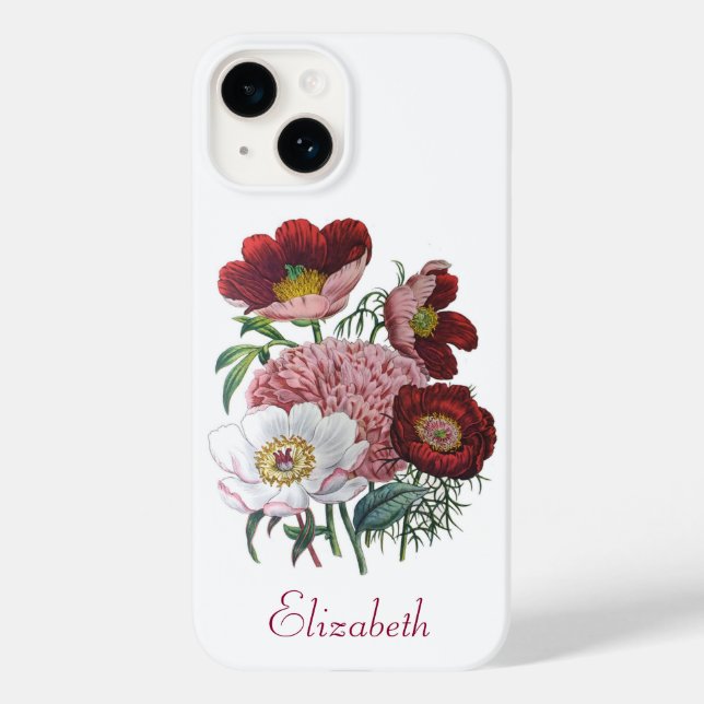 Personalised Peonies  Case-Mate iPhone Case (Back)