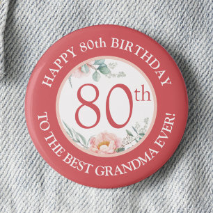Personalised Peony Birthday Pin