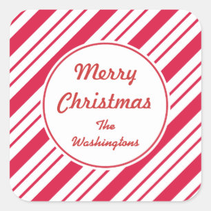 Personalised Peppermint Christmas Gift Stickers