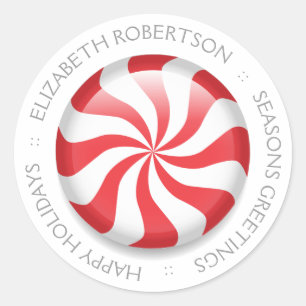 Personalised Peppermint Classic Round Sticker