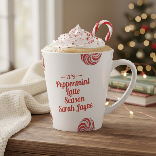 Personalised Peppermint Latte Season Christmas Mug (Nothing beats a Peppermint Latte on a cold winter morning. Makes the perfect christmas gift! )