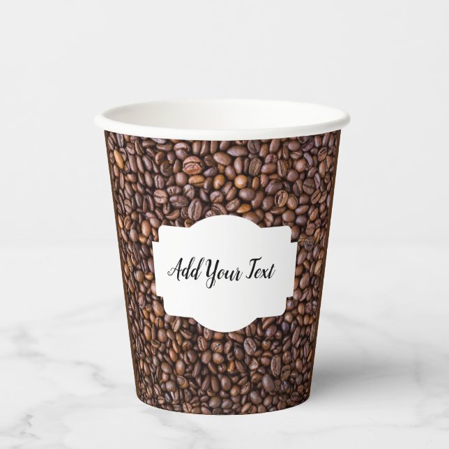personalised Perfect Coffee Beans Blend Simple Paper Cups (Front)