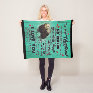 Personalised perfect gift, to my husband letter fleece blanket