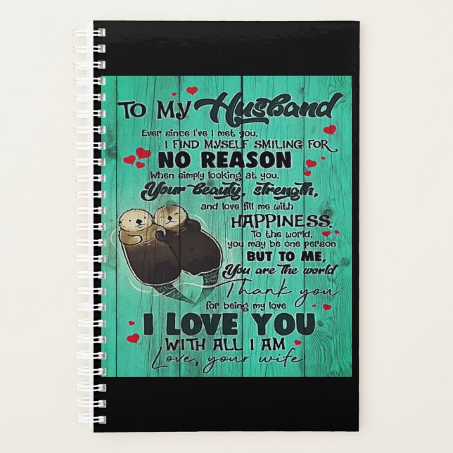 Personalised perfect gift, to my husband letter planner (Front)