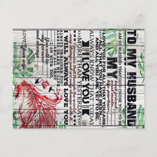 Personalised perfect letter To my husband letter Announcement Postcard