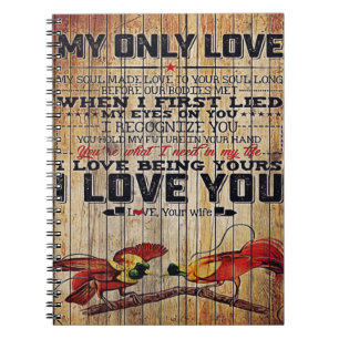 Personalised perfect letter   To my husband letter Notebook