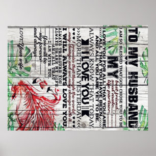 Personalised perfect letter   To my husband letter Poster