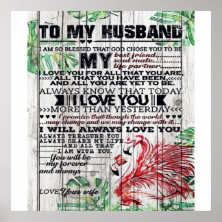 Personalised perfect letter | To my husband letter Poster