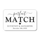 Personalised Perfect Match Wedding Favour