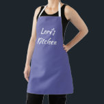 Personalised Periwinkle Apron<br><div class="desc">Make this apron your own with your name and several background and strap colour choices. Font choices available as well.</div>