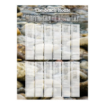 Personalised Perpetual Beach Birthday Calendar