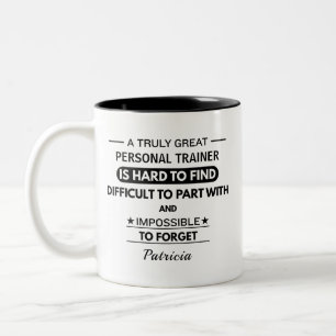Personalised Personal Trainer Appreciation Two-Tone Coffee Mug