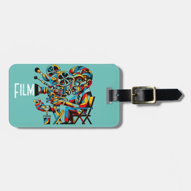 Personalised Personalised Film Director Hollywood Luggage Tag (Front Horizontal)