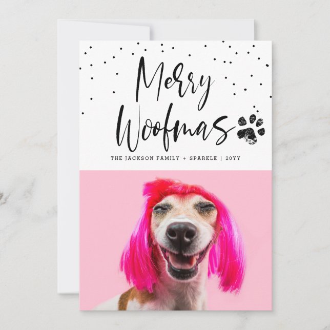 Personalised Pet 2 Photo Christmas Holiday (Front)