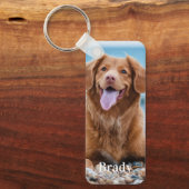 Personalised Pet 2 Photo Name Dog Lover Key Ring (Front)