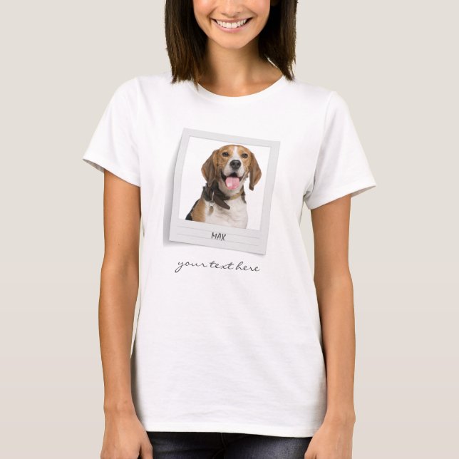 Personalised Pet Beagle Birthday Photo Frame Name T-Shirt (Front)