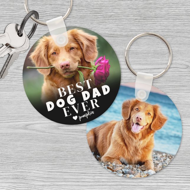 Personalised Pet Best Dog Dad Photo Key Ring (Personalized Pet Best Dog Dad Photo keychain)