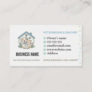 Personalised Pet Boarding Business Card QR Code