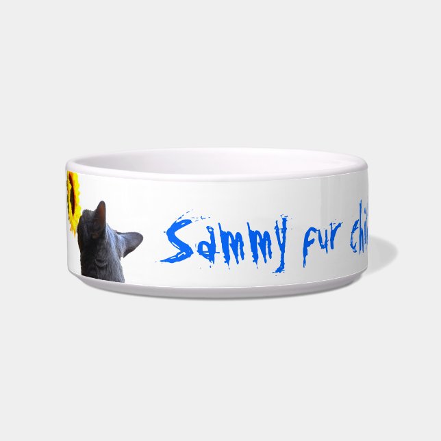 Personalised Pet Bowl Name & Photo (Left)