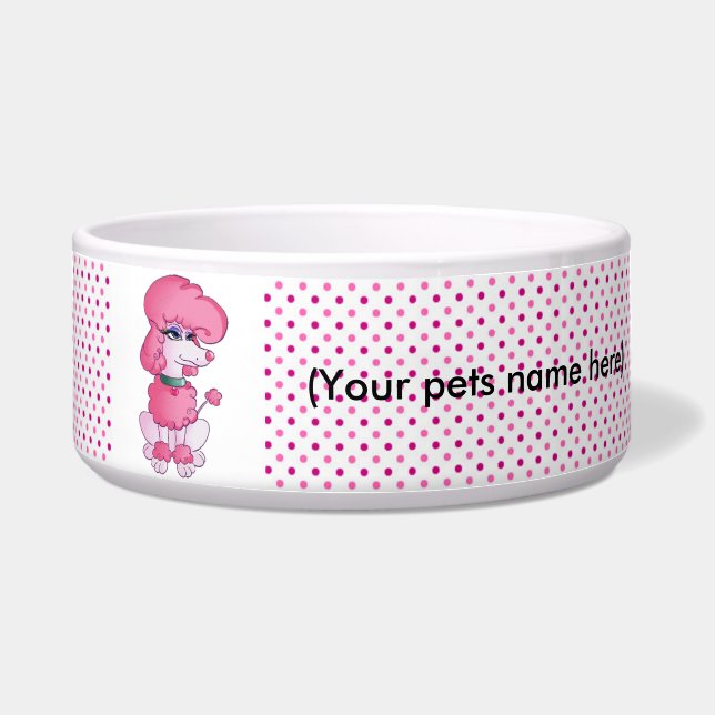 Personalised Pet Bowl/Poodle (Front)