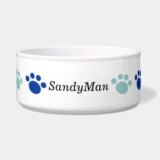 Personalised Pet Bowl With Paws