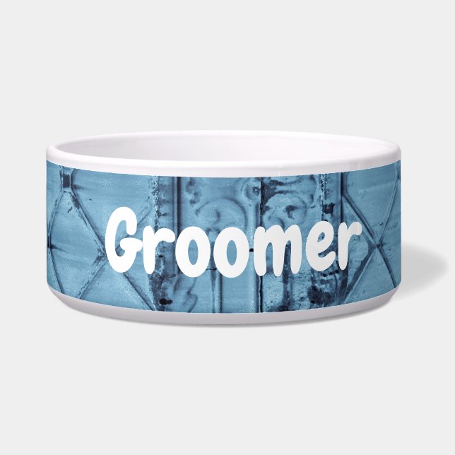 Personalised Pet Bowls Rustic Tin Panel Ceiling Co (Front)