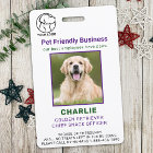 Personalised Pet Business Employee Dog Photo ID Ba
