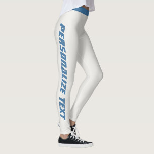Personalised Pet Cat Mum Warm Neutral Muted Blue Leggings