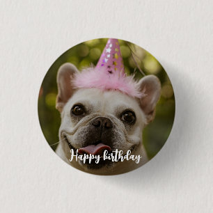  Personalised pet dog birthday  3 Cm Round Badge