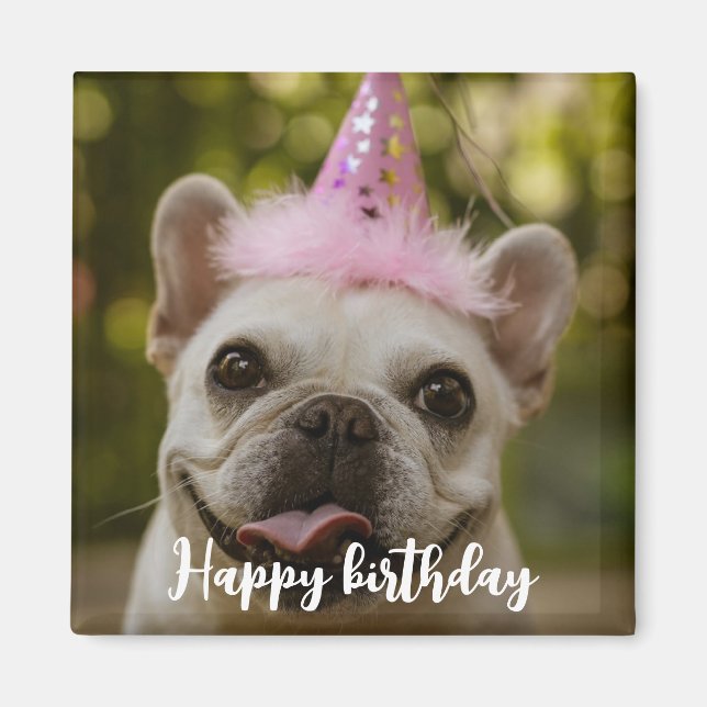  Personalised pet dog birthday  Magnet (Front)