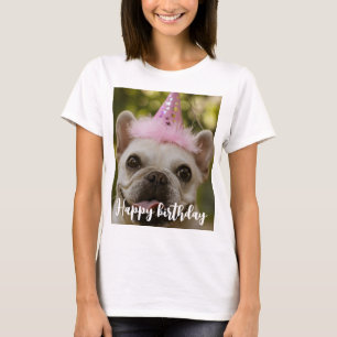  Personalised pet dog birthday  T-Shirt