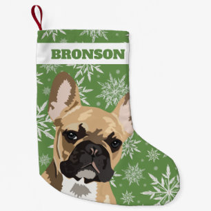 Personalised Pet Dog Fawn French Bulldog Gift Small Christmas Stocking