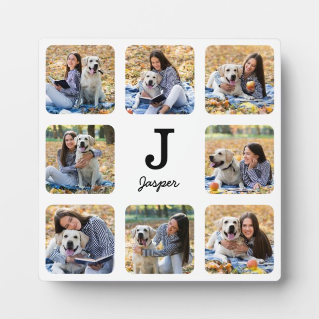 Personalised Pet Dog Lover Photo Collage Plaque (Front)
