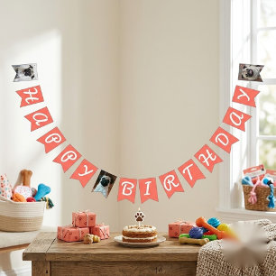 Personalised Pet Dog Photo Happy Birthday Bunting