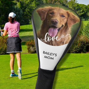 Personalised Pet Dog Photo Love My Mum  Golf Head Cover