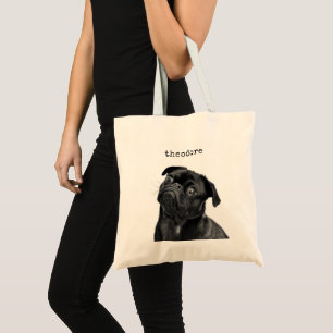 Personalised Pet Dog Photo Name Keepsake Tote Bag