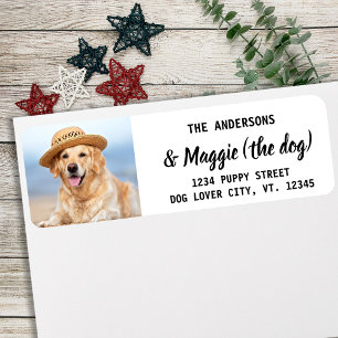 Personalised Pet Dog Photo Return Address