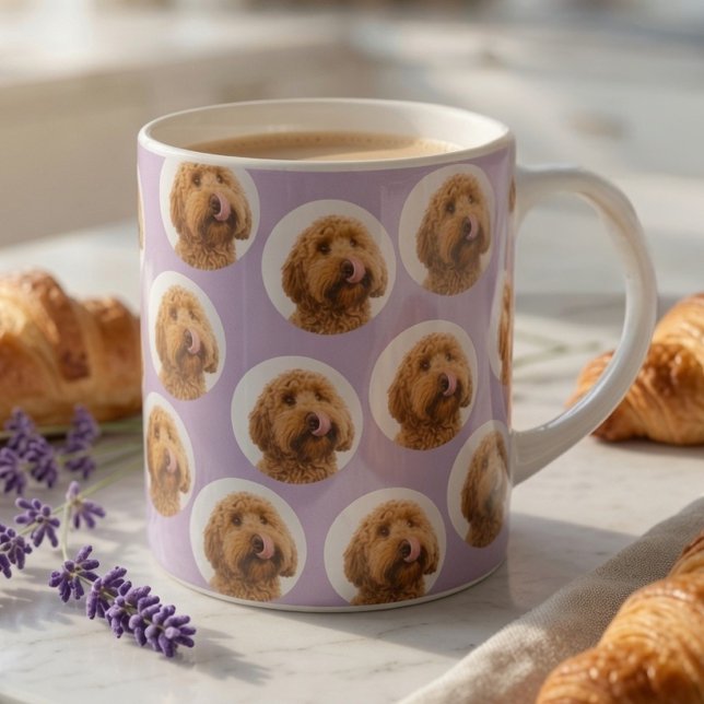 Personalised Pet Face PatternCustom Dog Photo Coffee Mug (Creator Uploaded)