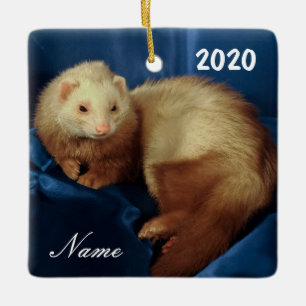 Personalised Pet Ferret Ceramic Ornament